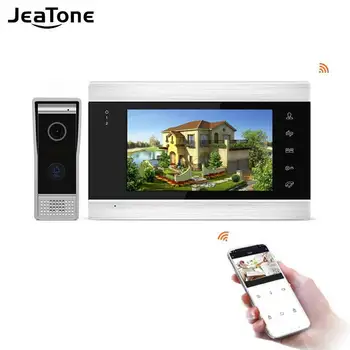 Jeatone wi-Fi Intercomunicador de Vídeo para Sistema de Segurança em Casa Tuya Vídeo Campainha de Suporte do Aplicativo de Controle Remoto Desbloquear Detecção de Movimento