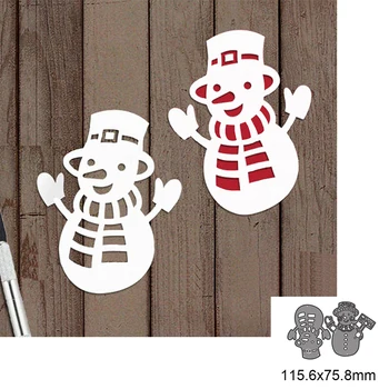 Boneco de neve bonito de Inverno de Natal de Corte de Metal Morre Para DIY Scrapbook molde de Corte de Papel, Cartões em Relevo Decorativas, Artesanato, Corte Novo