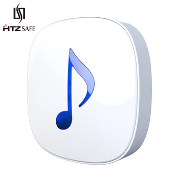 HTZSAFE Extra sem Fio Plug-in do Receptor - 35 Melodias E 4 Níveis de Volume - Expansível Até 32 Sensores