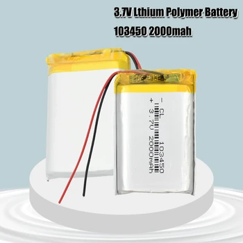 103450 3,7 V 2000mAh Bateria de Lipo de Substituição do li-íon Lipo células de Lítio Li-Po Bateria Recarregável de Polímero De alto-falante Bluetooth