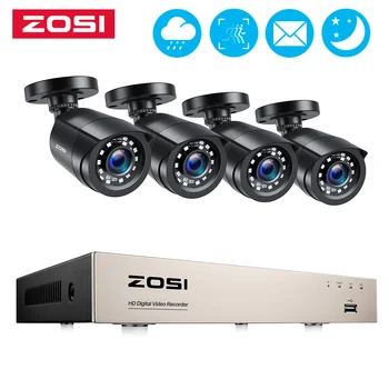 ZOSI 1080P 8CH TVI CCTV de Vigilância de Vídeo da Câmera de Segurança do Sistema de DVR Kit para o Exterior Interior de Casa à prova d'água com Visão Noturna