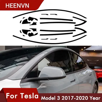Carro do Quadro de Janela de PVC de Retrofit Adesivo para 2021 2022 Tesla Model 3 Guarnição Exterior Tira de Auto Peças