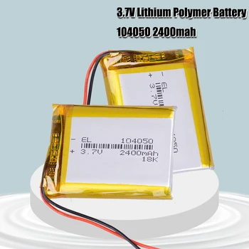 2400mAh 104050 bateria Recarregável do Li-polímero Bateria Substituição da Bateria Recarregável DIY Bateria Para MP3 MP4, DVD MEADOS de PDA alto-Falante