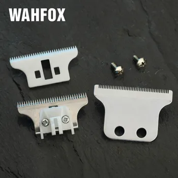 WAHFOX Pro Barbeiro Aparador Detailer Lâminas para 8081 Profissional da Tosquiadeira de Cabelo de Substituição de Aço E Cerâmica T-Lâmina de corte