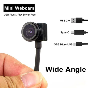 Full HD 1080P 720P Distorção Zero USB Câmera Grande Angular Mini USB2.0 Tipo-C /OTG Micro-USB da Câmara de Segurança do CCTV Câmera de Vídeo Web