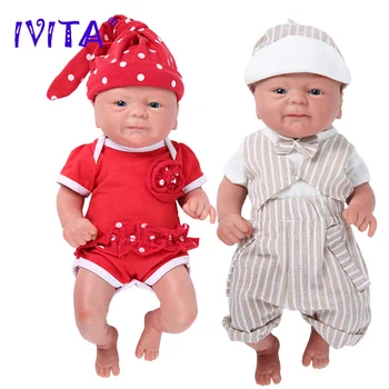 IVITA WG1512 36cm 1,65 kg 100% de Silicone Renascer Boneca 3 Cores de Olhos Escolhas Realistas Bebê Brinquedos para Crianças de Presente de Natal