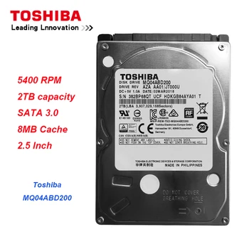 Original Toshiba MQ04ABD200 disco Rígido de 2TB de Disco SATA de 5400 rpm 16MB de Cache de 7mm de espessura fina 2.5