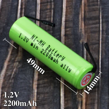 1.2 V AA bateria recarregável 2200mah para a Philips HQ482 HQ483 HQ485 HQ912 HQ914 HQ915 HQ916 HQ917 HQ988 máquina de barbear navalha bateria
