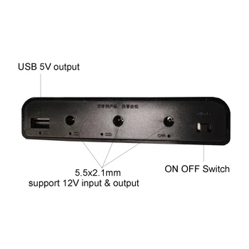 2022 Novo USB DC 12V 10A Saída 6x 18650 Baterias DIY Banco de Potência para o Celular Router LED